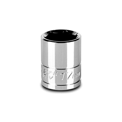 Capri Tools 17 mm Shallow Socket, 3/8-Inch Drive, 6-Point, Metric - size: 17 mm