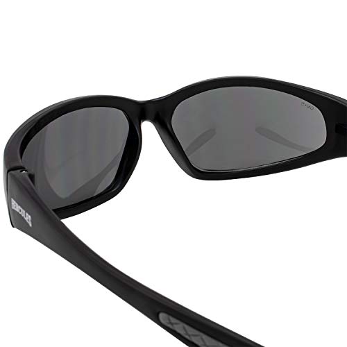 Global Vision Hercules Motorcycle Sunglasses Safety Riding Glasses Anti-Fog ANSI Rated - color: Black Frame/Smoke Lens