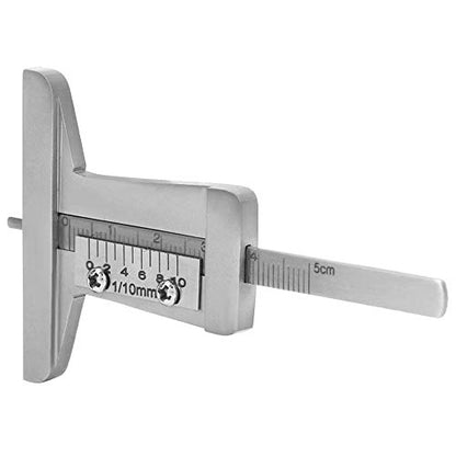 Tire Depth Gauge, Stainless Steel Tyre Depth Ruler Meter Caliper Checker for Car Truck Motorcycle 0-10mm