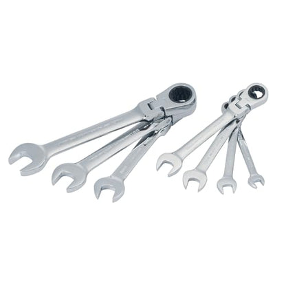 CRAFTSMAN Ratchet Set, 7-Pack, 72-Tooth, 180 Degree Flexi Head Design, Solid Chrome Finish (CMMT87009) - size: 7 Count (Pack of 1)