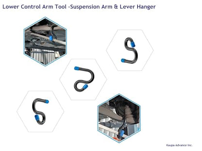 2PCS Lower Control Arm Prying Tool, Suspension Arm & Lever Hook Tool Set, Cr-Mo