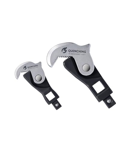 QUENCHING Self-Adjusting Crowfoot Wrench Set – 2-Piece Kit Fits 3/8", 1/2" Drives, Covers 8–32mm, Replaces Multiple Fixed-Size Wrenches - size: 2-Piece Set