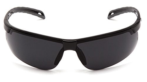 Pyramex Ever-Lite Lightweight Safety Glass Indoor/Outdoor Mirror Lens - color: Dark Gray H2x Anti-fog Lens/ Black Frame