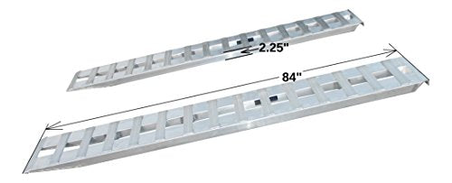 84" L x 14" W Aluminum 5900 LB RampS CAR Truck Trailer Auto Hauler Knife & Hook Ends