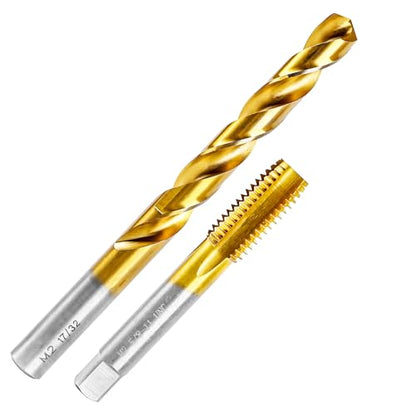 5/8"-11 UNC Tap and 17/32" Drill Bit for Metal,M2 HSS Drill and Tap Set | Combination of Drill and Tap Kit for Metal - size: 5/8"-11 UNC Tap - 17/32" Drill