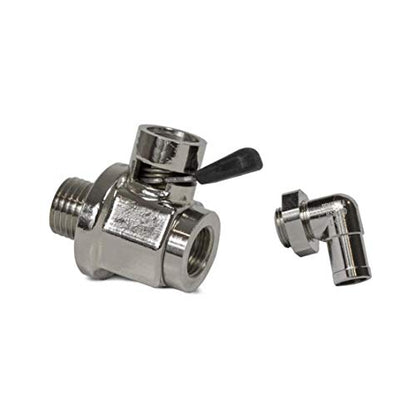 EZ-106(14mm-1.5) EZ Oil Drain Valve with removable L-Shape Hose End Combo