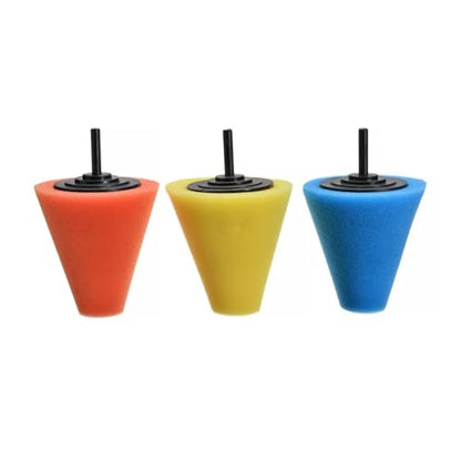 Tire Polishing Sponge Auto Wheel Used for Electric Drill Burnishing Ball Polishing Cone Set Car Hub Buffing Sponge Polishing Kit