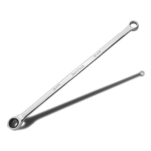 DURATECH 16mm Extra Long Ratcheting Wrench, Metric, CR-V Steel - size: 16mm