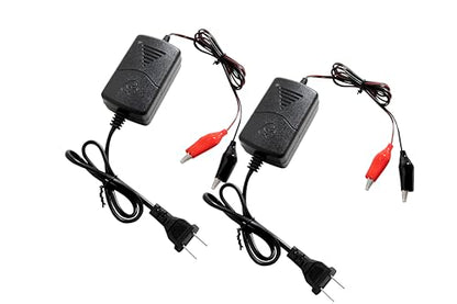 2Pc 12V 1000mA Automatic Battery Charger, Maintainer, Trickle and Desulfatorr with Short Circuit Protection…