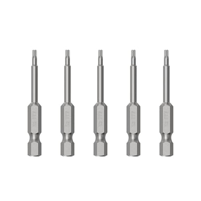 5PCS T7 Magnetic Tamper Proof Torx Screwdriver Bits, 1/4 Inch Hex Shank 2.6 Inch Length S2 Steel Security Drill Torx Head Drill Screw Driver Tools(65mm Long, Star 6 Point) - size: T7