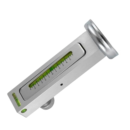 Alomejor Wheel Alignment Magnetic Gauge Tool Metal and Liquid Horizontal Angle Meter for Car Camber Adjustment Magnetic Base Compact Design for Garages Mechanics DIY Use