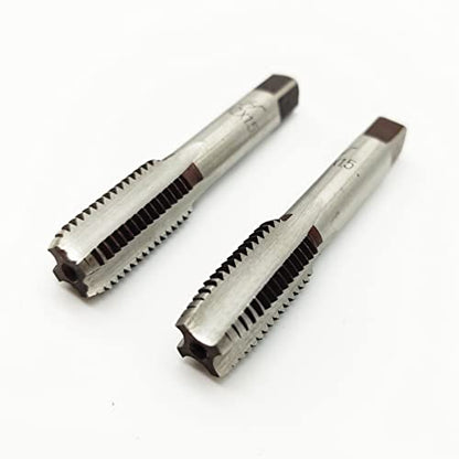 AtticZone M12 x 1.5 Metric Hand Thread Tap, Right Hand, Alloy Tool Steel, 1 Taper Tap, 1 Plug Tap for Metal Working DIY Industrial - size: M12x1.5