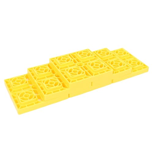 Focket RV Leveling Blocks, 3 Steps Adjustable Heavy Duty HDPE Material Non Slip Surface Trailer Leveling Blocks, Campers with 10pcs Set Carry Bag for Cars Campers RV