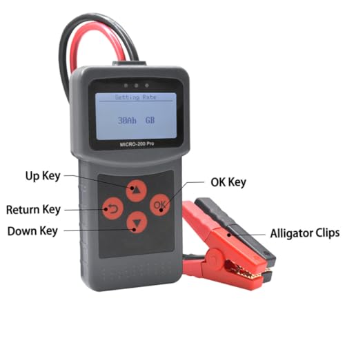 Car Motorcycle Battery Tester Auto Battery Tester MICRO-200 PRO Digital Car Load Discharge Black