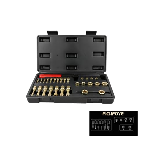15 PCS Metric Thread Chaser & Restorer Tool Set | M6-M12 Rethreading Repair Kit for Automotive Fastener Maintenance - size: 15 Pcs