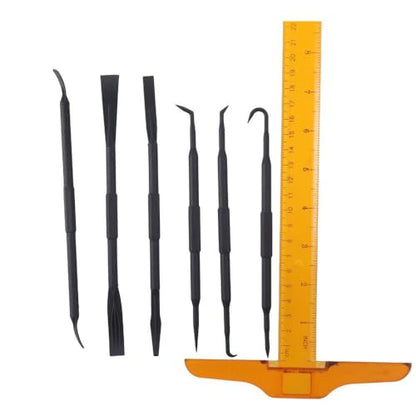 BYOBYO 6 Pcs Non-Marring Hook and Pick Set, Black Tool Replacement Car Accessories Parts for Car, Vehicle, Automotive Audio Equipment
