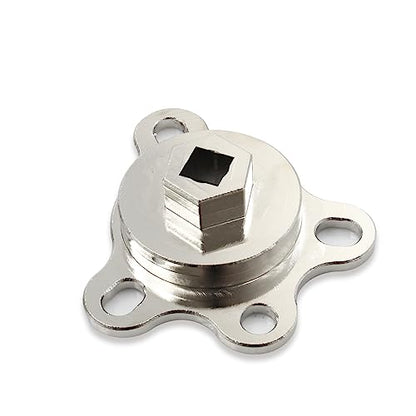 Silver Crankshaft Turning Tool Engine Rotation Adapter Tool | Compatible with Chevy Ford - color: Silver