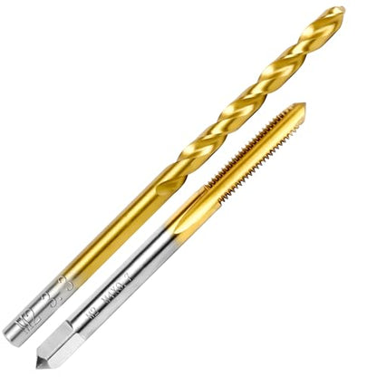 M4x0.7 Tap and 3.3mm Drill Bit for Metal,M2 HSS Metric Drill and Tap Set | Combination of Drill and Tap Kit for Metal - size: M4 x 0.7 Tap - 3.3mm Drill