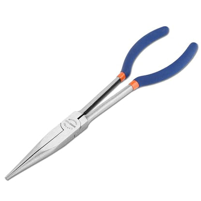 11'' Extra Long Needle Nose Pliers for Narrow and Limited Spaces | Straight Angled Nose, Long Reach Design, CRV Steel, Comfortable Grip, for Mechanics, Electricians, DIYers and Homeowners - style: 11'' Straight