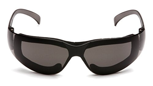 Pyramex Intruder Safety Eyewear Clear Frame Full Foam Padding Clear Anti-Fog Lens - color: Gray Anti-fog Lens/ Clear Frame, style: Full Foam Padding