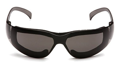 Pyramex Intruder Safety Eyewear Clear Frame Full Foam Padding Clear Anti-Fog Lens - color: Gray Anti-fog Lens/ Clear Frame, style: Full Foam Padding