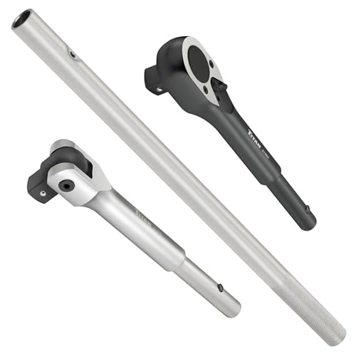 Titan Bar-X 61323 3-Piece 1-Inch Drive Interchangeable Ratchet and Breaker Bar Set