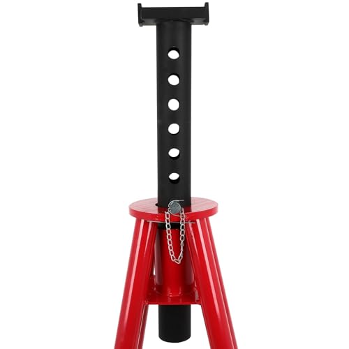 10 Ton (20,000 lbs) Capacity Pin Type Jack Stand for Car Truck Lift - Red, Medium