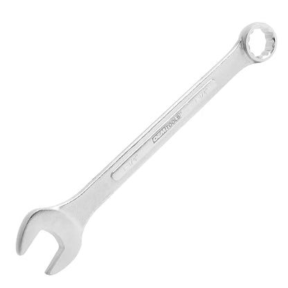 OEMTOOLS 22104 1-1/4" Jumbo Wrench, Open End & One Box Head, Long-Shaft Wrench for Extra Torque & Leverage, Smooth Open End Doesn’t Mark Fasteners - size: 1-1/4"