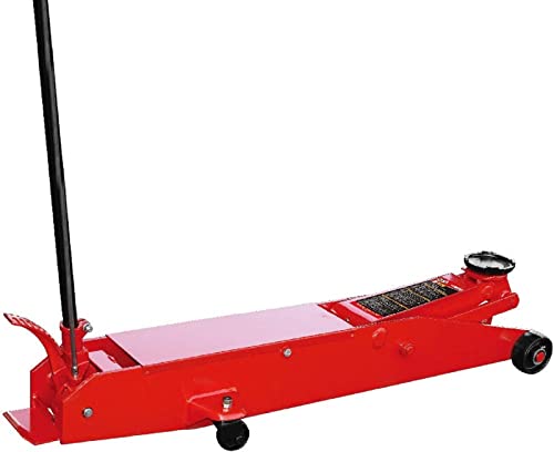 BIG RED T80501 Torin Hydraulic Heavy Duty Long Frame Service/Floor Jack with Foot Pedal, 5 Ton (10,000 lb) Capacity, Red - size: 5 Ton (10,000 lb)