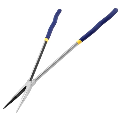 2 PCS Reach Pliers, 16 Inch Extra Long Needle Nose Pliers, High Carbon Steel Needle Nose Pliers for Narrow Spaces, Automotive Repair
