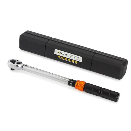 1/2 Inch Drive Click Torque Wrench, 10-170 ft-lb (13-230 Nm) Micrometer Adjustable Dual Scales, 72-Tooth Reversible Ratchet, ±2% Accuracy, Storage Case - size: 1/2" Drive