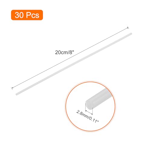 MECCANIXITY 30pcs 8 Inch Plastic Welding Rods PP Welding Strips Welder Rods for Plastic Welder,Car Bumper, Kayak Repair, White - color: White, size: 8 Inch