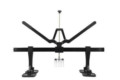 870mm Four-Legged Car Dent Pull Lever Bar Kit 6 Claw Hook Puller Rings Aluminum Auto Body (Black) - color: Black