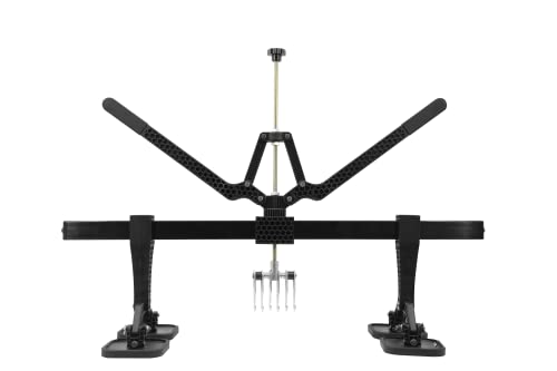 870mm Four-Legged Car Dent Pull Lever Bar Kit 6 Claw Hook Puller Rings Aluminum Auto Body (Black) - color: Black
