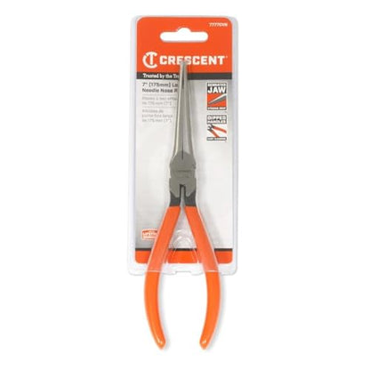 Crescent 7" Long Needle Nose Pliers - Designed for Wire Bending, Gripping & Twisting - Long Reach Pliers with Dipped Handle Grips - Electrician Tool - 7777CVN