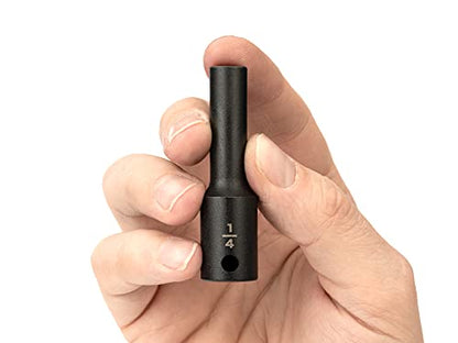 TEKTON 3/8 Inch Drive x 1/4 Inch Deep 6-Point Impact Socket | SID13006 - size: 1/4-Inch, style: Deep
