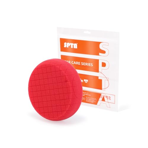 Red T10 Ultra-Fine Finishing Foam Polishing Pads, SPTA 1Pcs 3.5 Inch Face for 3 Inch 80mm Backing Plate Compound Buffing Sponge Pads for Car Buffer Polisher Compounding, Polishing and Waxing-FPTSS3R - color: 1Pc Red T10 Ultra-Fine Finishing Pad, size: 3.5