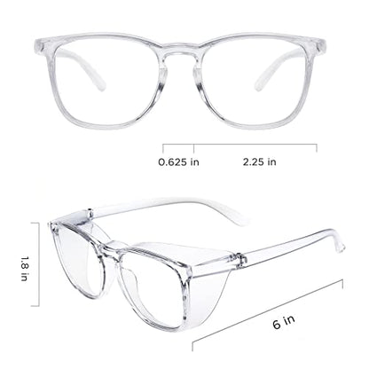 JOO'RTI Anti-Fog Safety Goggles Anti-Blue Light Saftey Glasses Anti-Dust Protective Eyewear for Women and Men - color: Clear