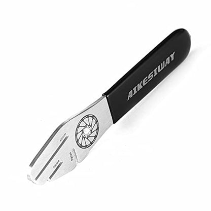 Rotor Truing Fork Bike Disc Alignment Tool Bicycle Brake Wrench,Bike Disc Brake Pad Adjustment Alignment Tool Gap Regulator,3 Slot Depths,Strong,Easy to Carry and Use - style: 1pc Brake Wrench