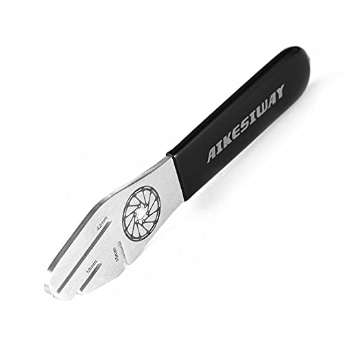 Rotor Truing Fork Bike Disc Alignment Tool Bicycle Brake Wrench,Bike Disc Brake Pad Adjustment Alignment Tool Gap Regulator,3 Slot Depths,Strong,Easy to Carry and Use - style: 1pc Brake Wrench