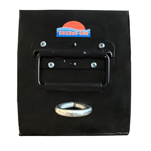 Heavy Duty 13 lb Rubber Wheel Chock with Spring Handle & Iron Ring, 3 Fluorescent Green Reflective Strips, Triangular Non-Slip for Trucks, RVs, Aircraft (Green 1 Pc) | Constructed from superior EPDM rubber, outperforming standard or recycled rubber. - col