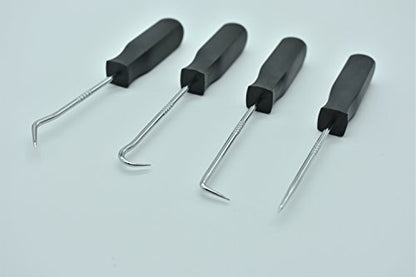 4Pcs Mini Precision Pick Hook Set O Ring Oil Seal Gasket Puller Remover Tool, Hook and Pick set