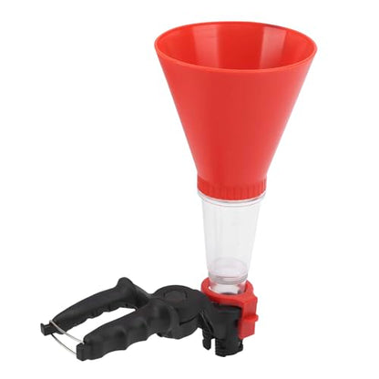 Engine Oil Funnel Kit, 3Pcs Universal Anti Static Engine Oil Funnel Tool, Spill Proof Labor Saving Automotive Funnels Set for Car, Easy to Use 1 Person Design (Red) - color: 1#