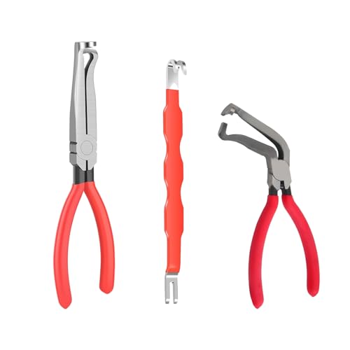 Automotive Electrical Disconnect Pliers Kit | Upgraded High-Carbon Steel, Connector Release Tool Set, Straight & Angled Pliers, Terminal Removal Tool - size: 3SET