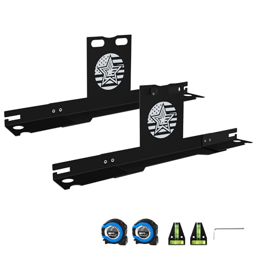 Wheel Alignment Tool with Imperial Tape Measure, Upgraded Automotive Alignment kit Without Removing Calipers, Heavy-Duty Stainless Steel Toe Alignment Plates for Most Cars, Trucks and SUVs