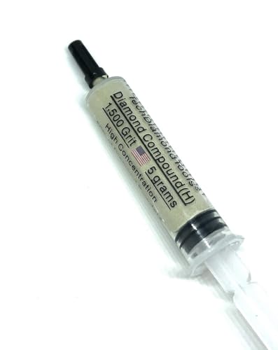 TechDiamondTools Diamond Polishing Compound Polishing Paste USA Made 1,500 Grit 6-12 Microns for Marble Glass Metal Rock Jewelry Resin Silver Chrome Gemstone with High Concentration of Diamond Powder - size: 1,500 Grit / 6-12 Microns