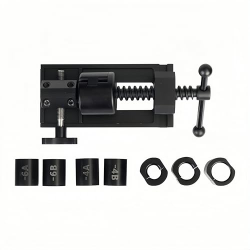 Fuel Line Fittings Installation Tool Set with 4AN 6AN 8AN 10AN 12AN Connector, Auto Hose Pipe Fuel Line Installation/Removal Tool Kit, AN Hose Fitting Connect/Disconnect Tools