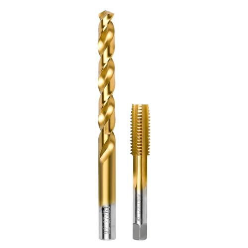 1/2"-13 UNC Tap and 27/64" Drill Bit for Metal, M2 HSS Drill and Tap Set | Combination of Drill and Tap Kit for Metal - size: 1/2"-13 UNC Tap - 27/64" Drill