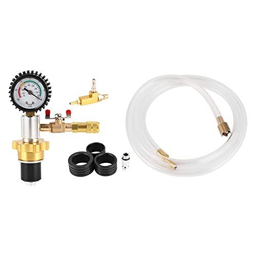 Car Radiator Coolant Refill Kit, Vacuum Cooling System Purge Tool, Fast Connector for Leak Test and Air Evacuation, Stainless Steel Coolant Replacement Kit for Auto