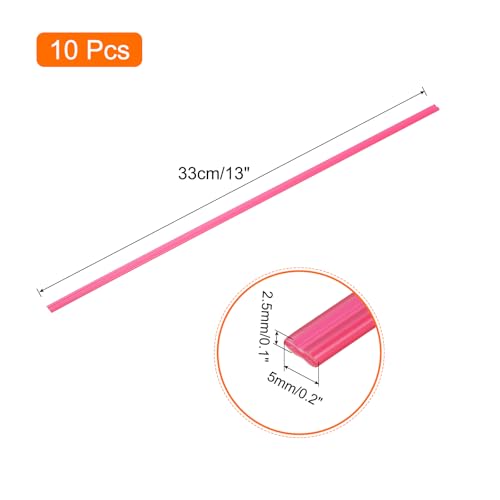 MECCANIXITY 10pcs 13 Inch Plastic Welding Rods PP Welding Strips Welder Rods for Car Bumper, Kayak Repair, Plastic Welder, Red - color: Red, size: 13 Inch